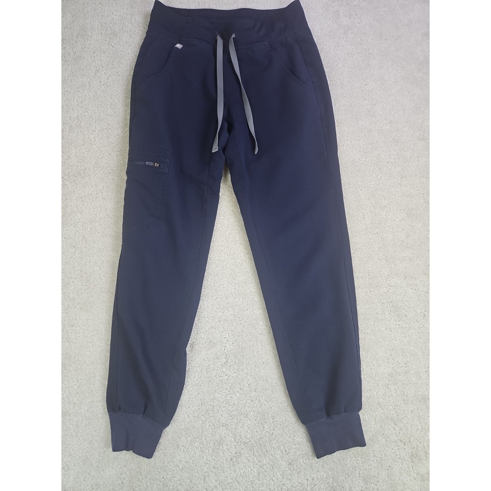 FIGS Zamora Jogger Scrub Pants Womens XXS Petite Medical Dental Navy